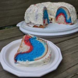 Red White and Blue Swirl Bundt Cake – Apron Free Cooking